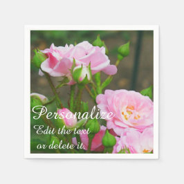 Guardanapo De Papel Folhas rosa pálidas - Partido Napkins