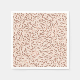 Guardanapo De Papel Folhas Rústicas Rosa Botânico Glam Chás de Bebê de