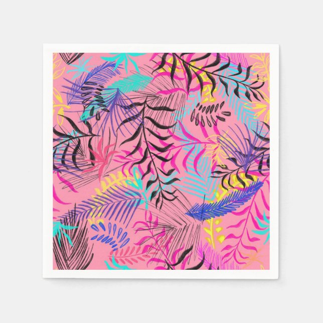 Guardanapo De Papel Folhas tropicais (Frente)
