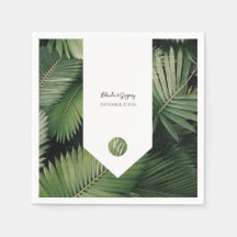 Folhas Tropicais de Palmeira Verde Casamento