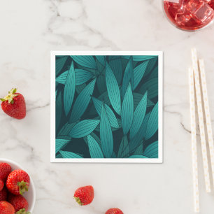 Guardanapo De Papel Folhas tropicais gradativas