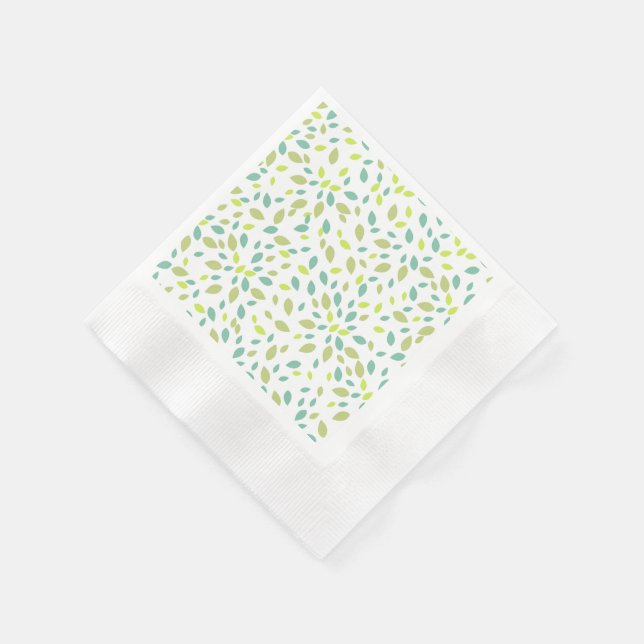Guardanapo De Papel Folhas (Verdes) (Canto)