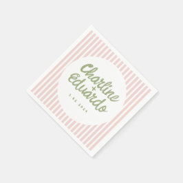 Guardanapo De Papel Folheto Verde Pastel - Casamento Retroativo Napkin