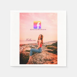 Guardanapo De Papel follow us facebook username social media photo 