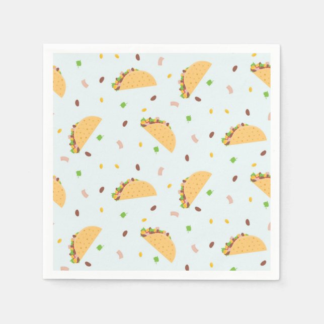 Guardanapo De Papel Fome Pelo Padrão Dos Tacos (Frente)