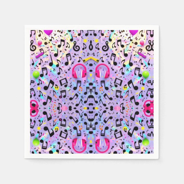 Guardanapo De Papel Fone de ouvido de música, Napkins (Frente)