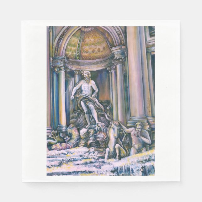 Guardanapo De Papel Fontana Di Trevi, Roma (Frente)