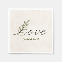 Guardanapo De Papel Fonte de Amar Aniversário com Folhas