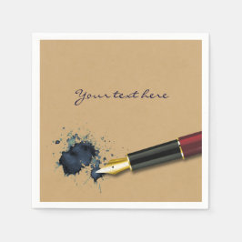 Guardanapo De Papel Fonte de preenchimento com Caneta de tinta - Nápol