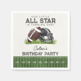 Guardanapo De Papel Football Little All Star Touchdown Birthday Party