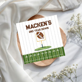 Guardanapo De Papel Football second year down boy birthday