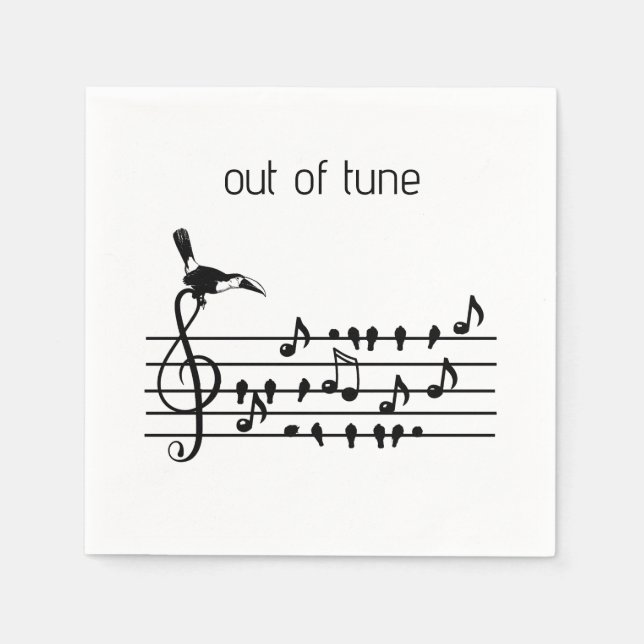 Guardanapo De Papel Fora de Tune, Turiano juntando passarinhos (Frente)