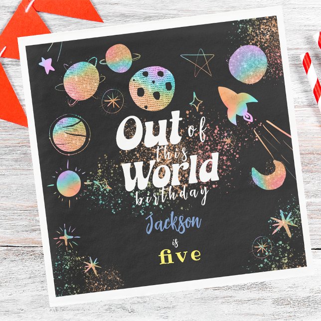 Guardanapo De Papel Fora deste aniversário de criança de aventura espa (Criador carregado)