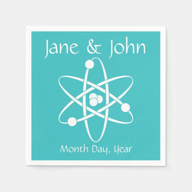 Guardanapo De Papel Forças Atrativas em Turquesa Napkins (Frente)