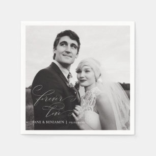 Guardanapo De Papel Forever Love Photo Wedding Brunch