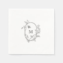 Formal Floral Crest Monograma Casamento