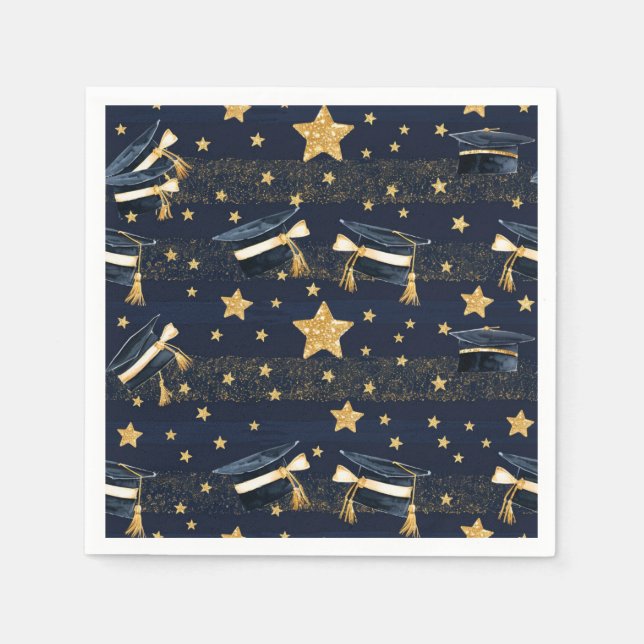 Guardanapo De Papel Formando Brilho: Bonés, Estrelas e Celebração! (Frente)