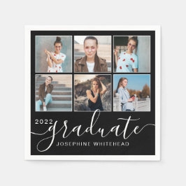 Guardanapo De Papel Formando de Colagem de Fotos 2022 Preto