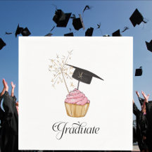 Formando de Cupcake de Graduação Rosa
