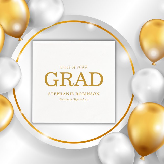 Guardanapo De Papel Formando Estudante Nome Classe de Graduação do Ano (Criador carregado)