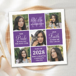 Guardanapo De Papel Formando Moderno 5 Graduação em roxo com Colagem d