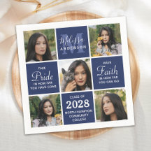 Formando Moderno 5 Marinho de Colagem de Fotos Gra