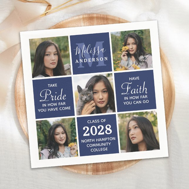 Guardanapo De Papel Formando Moderno 5 Marinho de Colagem de Fotos Gra (Criador carregado)