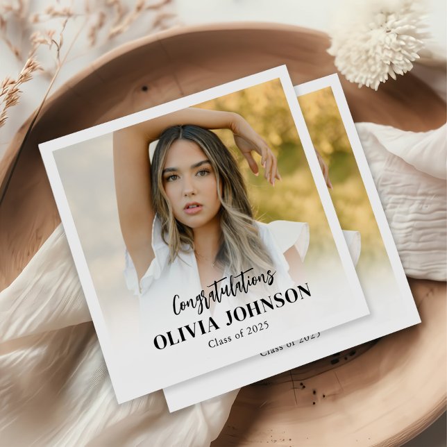 Guardanapo De Papel Formando Personalizado Classe de Foto 2025 (Criador carregado)