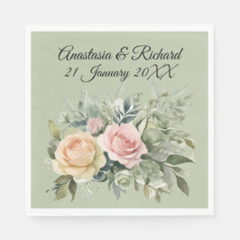 Guardanapo De Papel Formas de Casamento de Sage