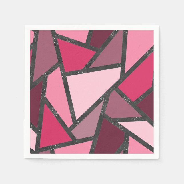 Guardanapo De Papel Formas de vidro cor-de-rosa (Frente)
