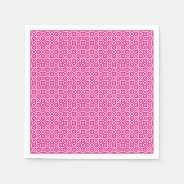 Guardanapo De Papel Formas Geométricas Rosa (Frente)