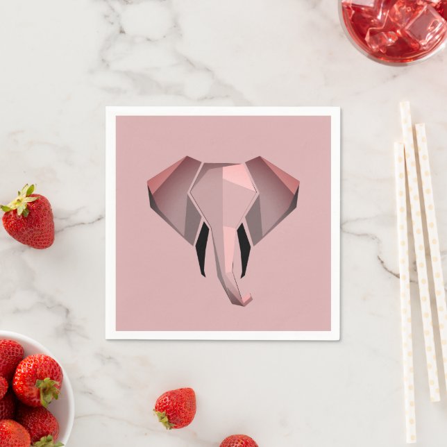 Guardanapo De Papel Formas Simples Geométrica Cabeça de Elefante (Insitu)
