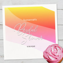 Formas Tropicais Cor-de-Rosa Laranja Horizontal