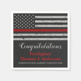 Guardanapo De Papel Formatação do Bombeiro Thin Red Line