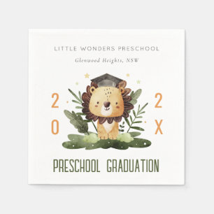 Guardanapo De Papel Formatação Rustic Cute Kids Lion Foliage