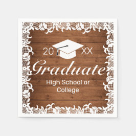 Guardanapo De Papel Formatação Rustic Wood & White Lace