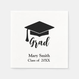 Guardanapo De Papel Formatação Simples de Preto e Branco