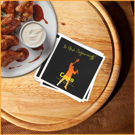 Guardanapo De Papel Formatação Tecnológica Moderna Negra Sleek