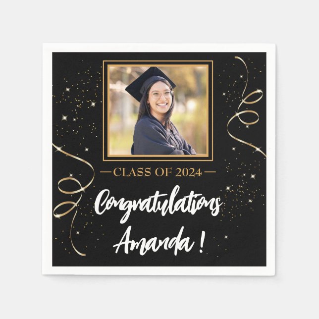 Guardanapo De Papel Formatura com Foto Personalizada (Frente)