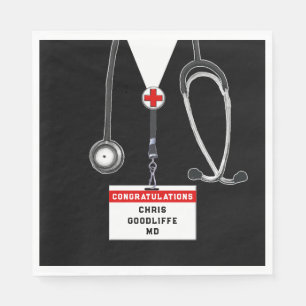 Guardanapo De Papel Formatura de Médico Criativo