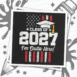 Guardanapo De Papel Formatura do Ensino Médio Bandeira Americana Turma