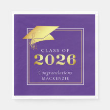 Formatura Elegante 2026 Dourado Roxo Personalizado