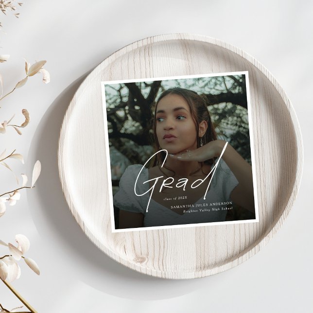 Guardanapo De Papel Formatura no Ensino Médio Fotografia Moderna (Criador carregado)