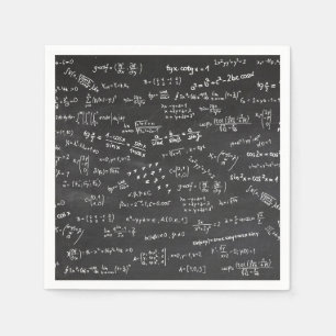 Guardanapo De Papel Fórmulas De Matemática Em Um Quadro Preto