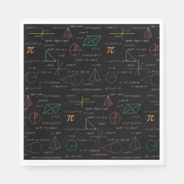 Guardanapo De Papel Fórmulas matemáticas coloridas