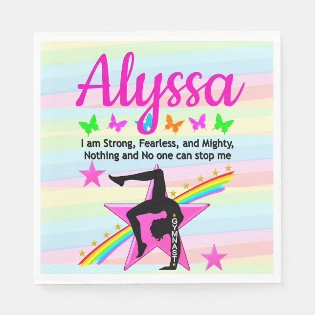 GUARDANAPO DE PAPEL FORTE, SEM MEDO E PODEROSA GINÁSTE (Frente)