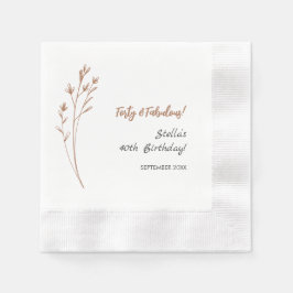 Guardanapo De Papel Forty & Fabulous Elegant 40th Birthday Party