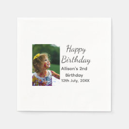 Guardanapo De Papel Foto: Apelido clássico moderno data feliz aniversá