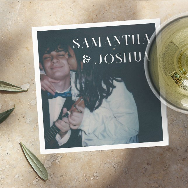 Guardanapo De Papel Foto bonita e casamentos de monograma Napkins (Criador carregado)