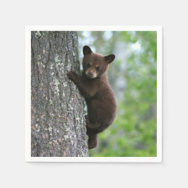 Guardanapo De Papel Foto da Árvore do Cubo do Urso Castanho